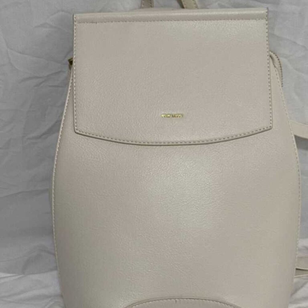 Pixie Mood Mini Kim Elegant Coconut Cream Vegan Leather Backpack Purse